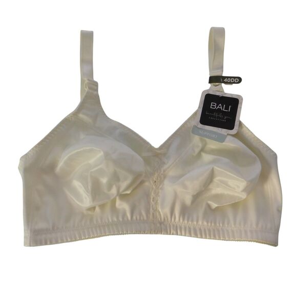 NEW Bali Double Support Wirefree Bra Style 3820 Beige Chic Size 40DD - Picture 1 of 3